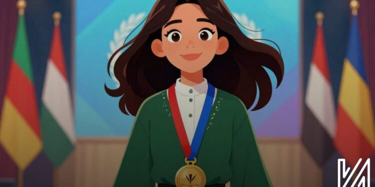 Keça Kurd Rozêr Kîbar di Pêşbirka Bîrkarîyê ya Cîhanî de bû Sêyem